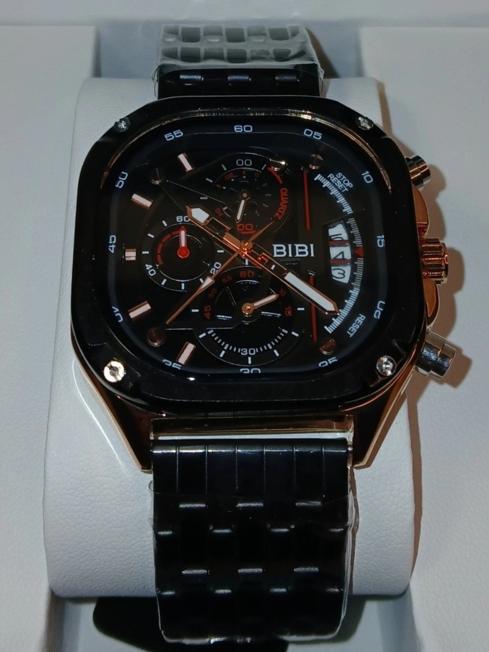 BIBI Men's Black Chronograph Wrist Watch